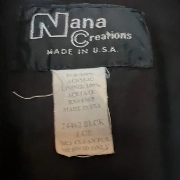 Vintage beautiful  black full length faux fur coat size XL - Picture 5 of 7